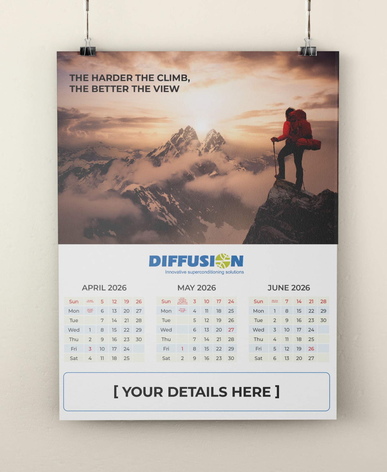 Motivational Adventure Themed- Wall Calender - Image 3